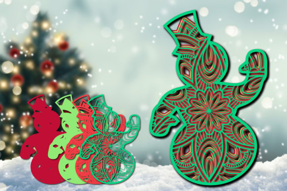 3D Layered Christmas Snowman File Review