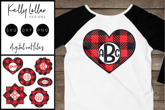 Buffalo Plaid Monogram Frame for Crafts Branding