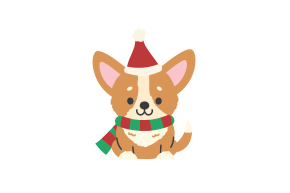 Christmas Corgi Embroidery Design