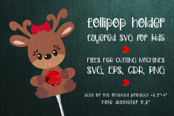 Christmas Deer Lollipop Holder Template Review