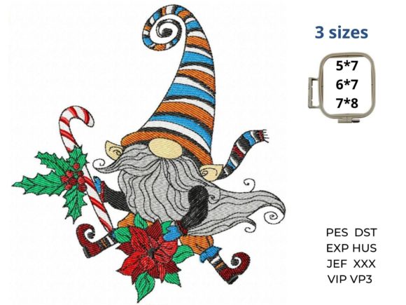 Christmas Gnome with Poinsettia: A Festive Brand Asset