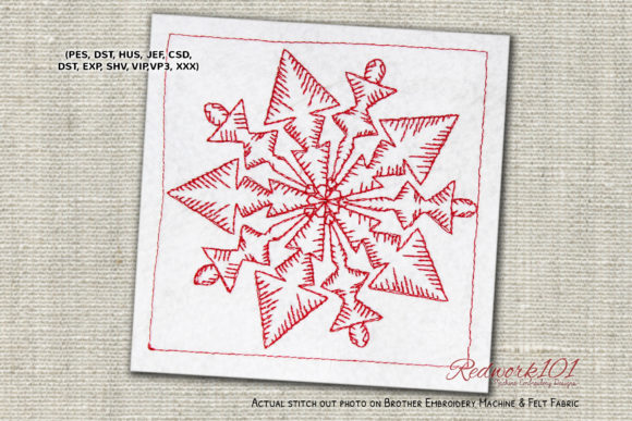 Christmas Snowflake Mandala Redwork: A Festive Review
