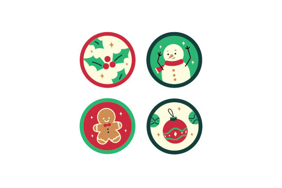 Christmas Sticker Set for Branding