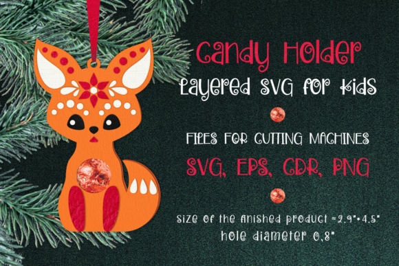 Fox Christmas Ornament Candy Holder SVG Review