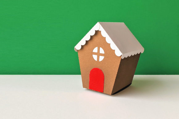 Gingerbread House Christmas Gift Box SVG for 3D Houses