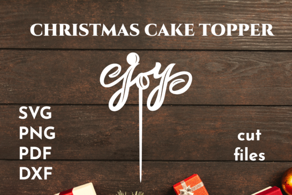 Joy SVG Laser for Festive Cake Toppers
