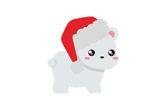 Kawaii-style Christmas Polar Bear