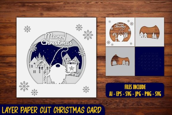 Layer Paper Cut Christmas Card