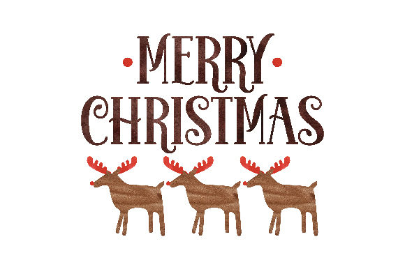 Merry Christmas with Watercolor Reindeer for Crafters
