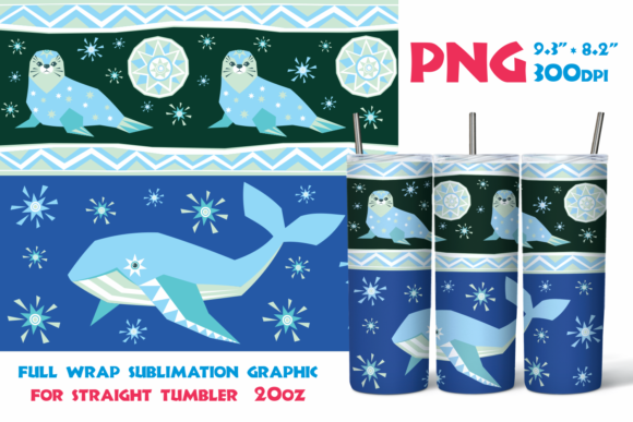 Seal and Whale Tumbler for Crafts Branding
