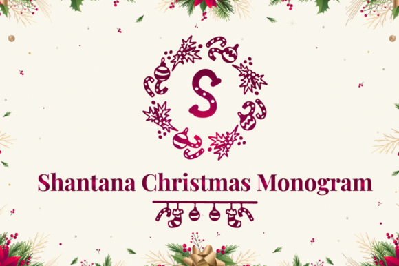 Shantana Christmas Monogram: A Decorative Holiday Asset