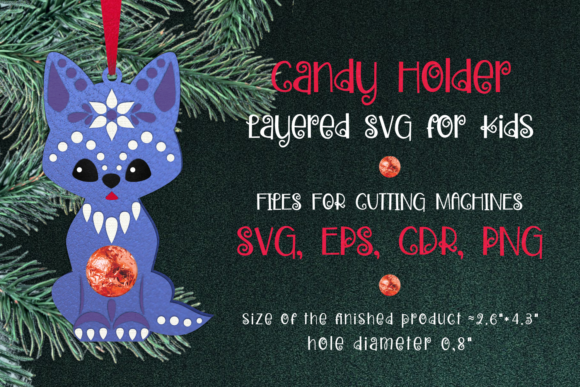 Wolf Christmas Ornament Candy Holder SVG Review