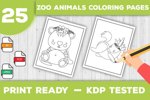Zoo Animals Coloring Book Pages for Kids by Coloring Pages Amp